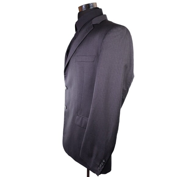 Brooks Brothes 1818 Fitzgerald Mens Suit 45L Gray Chalk Stripe 2pc Blazer Pants - Picture 7 of 16